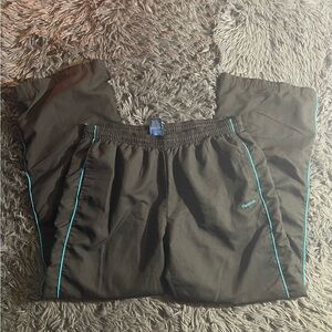 Reebok Black Pants with Teal Lining